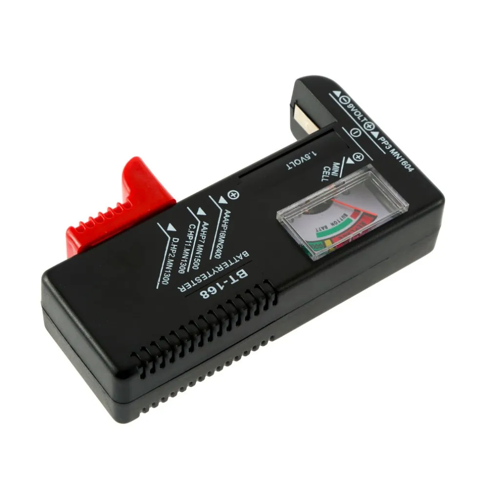 BT-168 AA/AAA/C/D/9V/1.5V batteries Universal Button Cell Battery Colour Coded Meter Indicate Volt Tester
