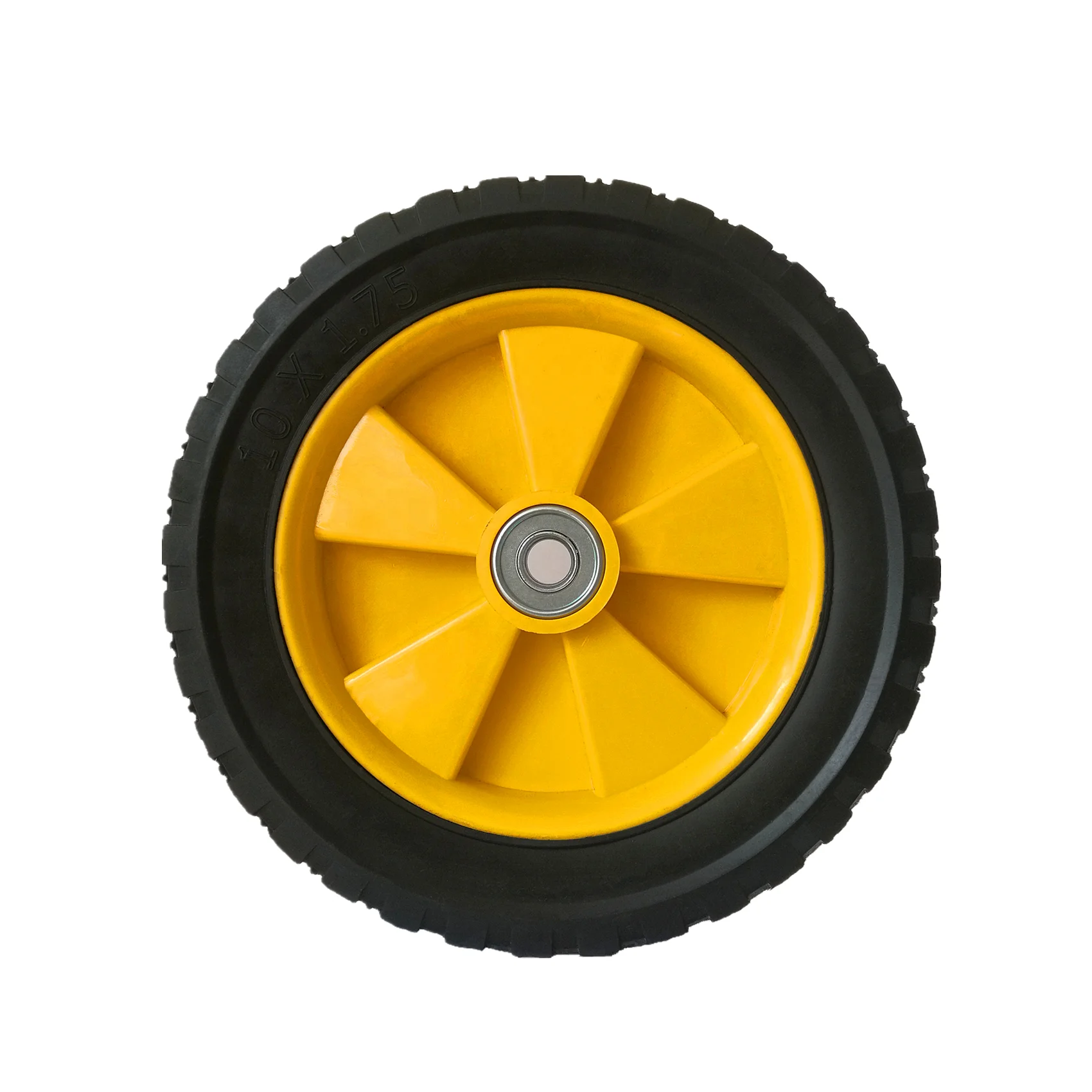 Solid 10inch rubber tyre for lawn mower furnace trolly wheel