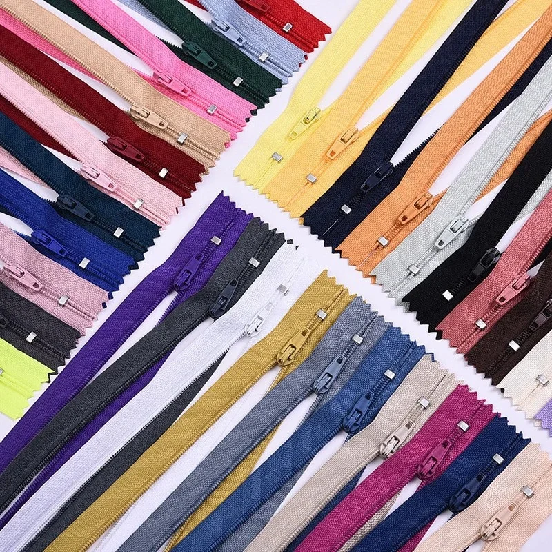 No. 3 Open Closed Nylon Zipper Box Factory Wholesale Plastic Self-Locking Zipper Cover for Clothing Pants Quilts Made Metal