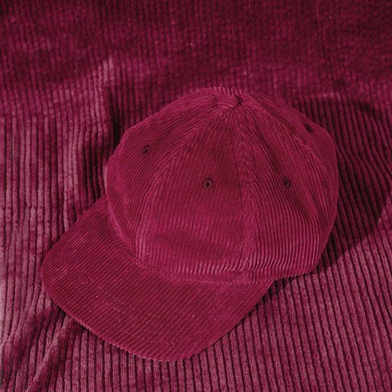 Japanese Style Retro Colorful Corduroy 5 Panel Baseball Cap Hip Hop Custom Snapback Hat For Women Men Cap with Name Customized