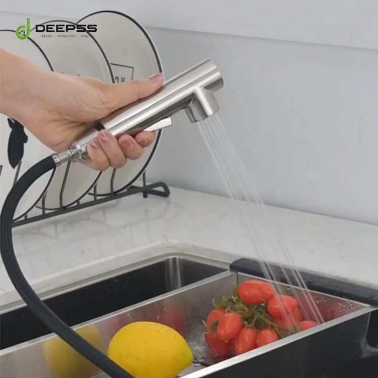 Deepss New Single Handle Above Counter 304 Stainless Steel Brush Nickle Kitchen Tap