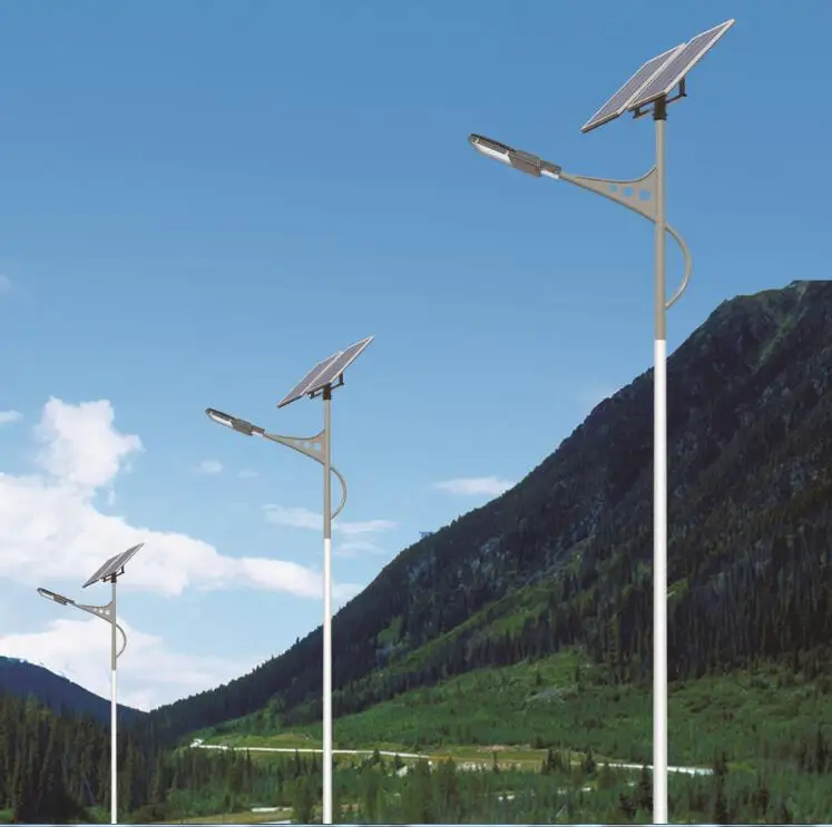 Energy saving high quality led solar street lamp with solar panel battery controller