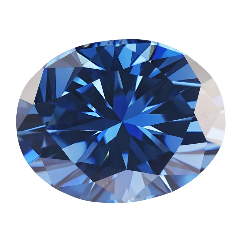 High quality hot sale Oval shape 5*7mm royal  blue moissanite loose for jewelry making