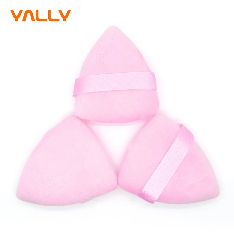 trending products 2023 new arrivals triangle pink soft beauty makeup blender custom logo make up puffs powder puff