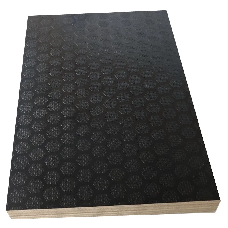 wbp brown film 5*5ft hexa anti slip film faced plywood for stage vehicle flooring