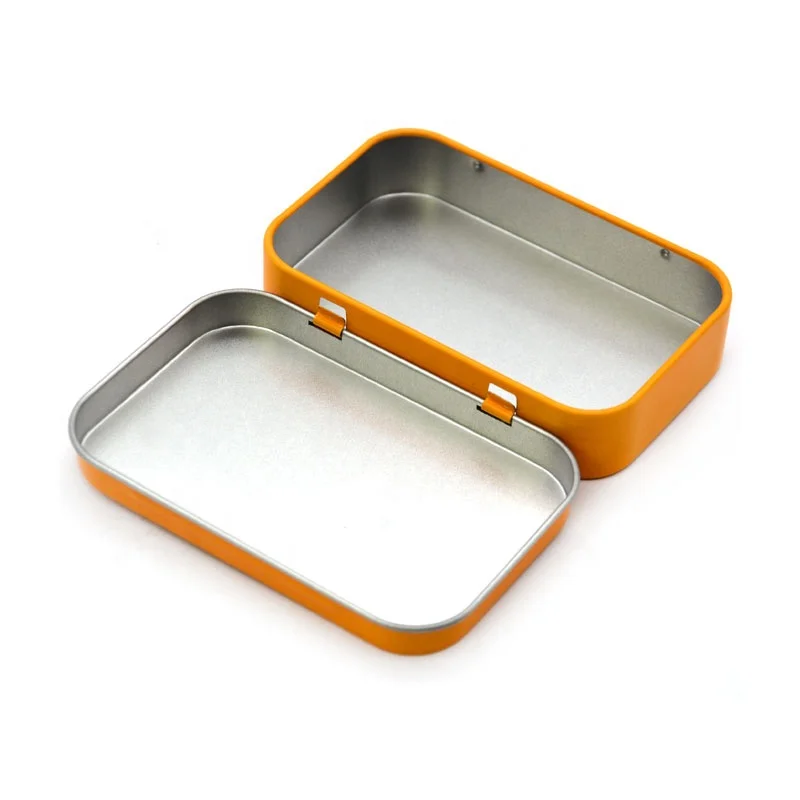 Mini mint case tin food box tin candy can metal sweets boxes small tin boxes with hinged lid