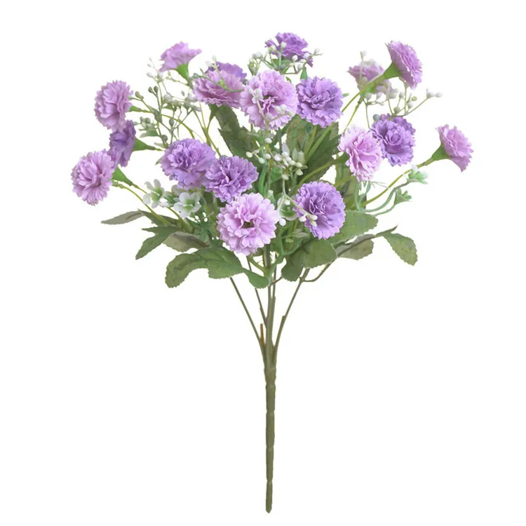 Home Decoration Artificial Lilac Flower Bouquet with Realistic Silk Flowers Bouquets for Wedding Party Table Centerpiece