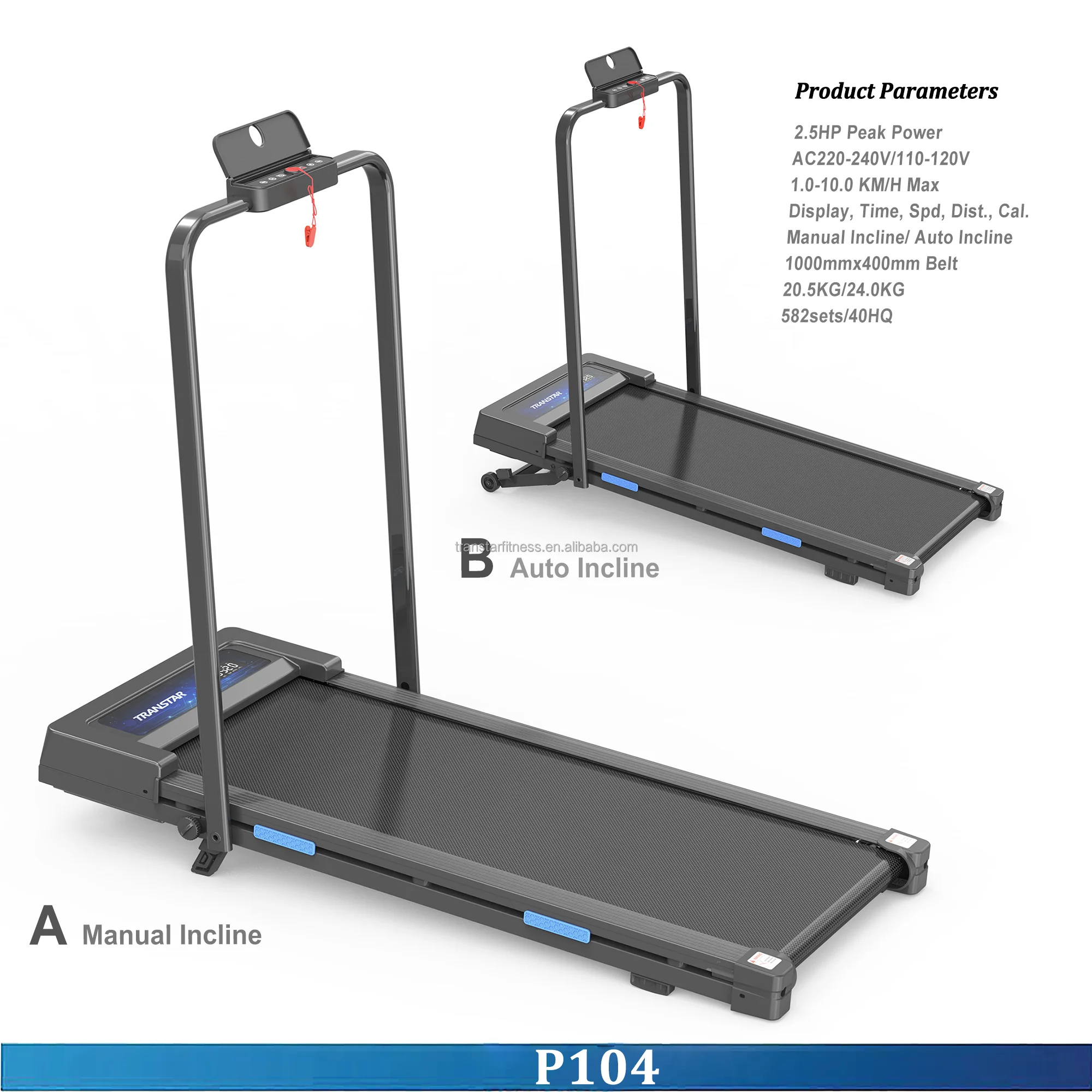 2024 Space Saving Walkingpad Treadmill Caminadora Electrica Plegable y Portatil con Pantalla Digital Walking Pad with Handrail