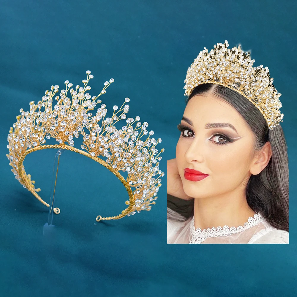 Shinein Wedding Rhinestone Forehead Headpiece Crystal Bridal Wedding Hair Accessories for Woman