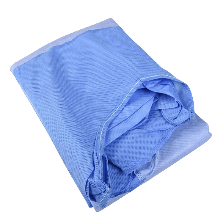 Non woven and breathable film laminated fabric for surgical gown