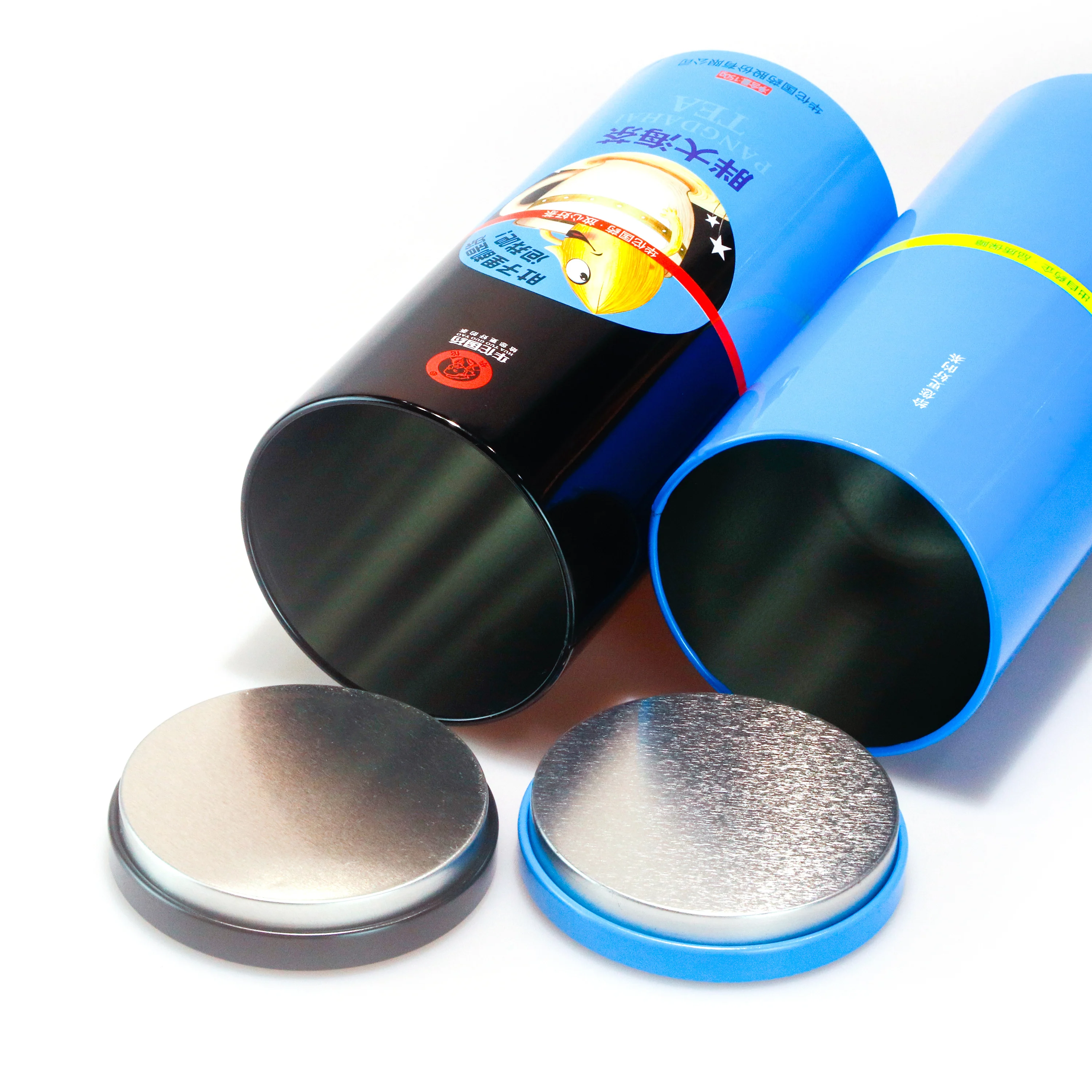 custom tinplate 0.21mm-0.25mm cadeau tea tin  packaging boxes gift cans round cookies tins high quality