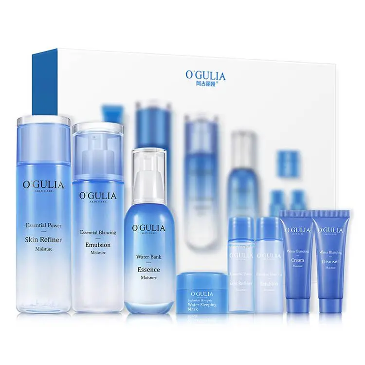 Factory wholesale price facial care vitamin c anti aging 24k gold skin care set