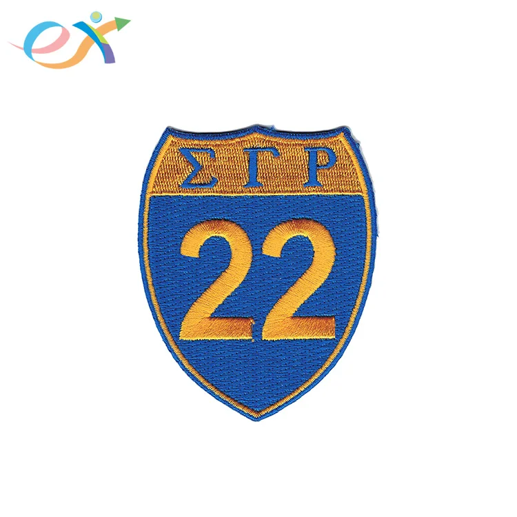 Custom iron on embroidery shield sigma theta sorority patches sigma gamma rho patches
