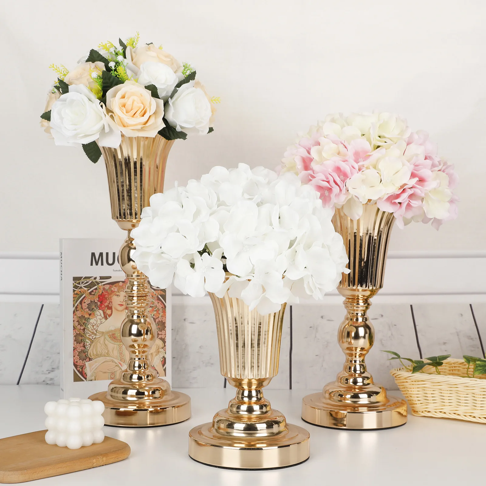 Wedding Props Road Lead Wedding Scene Decoration Flower Pot Hotel Decoration Home Metal Vase