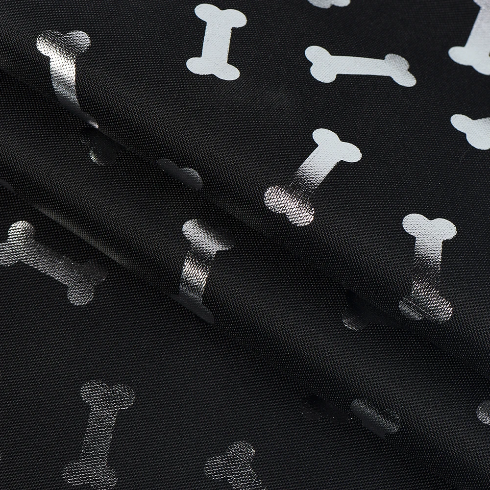 Manufacturer Pet Product Dog Bed Material 100%polyester 600D*68T PU Coated Waterproof Oxford Fabric with Silver Print