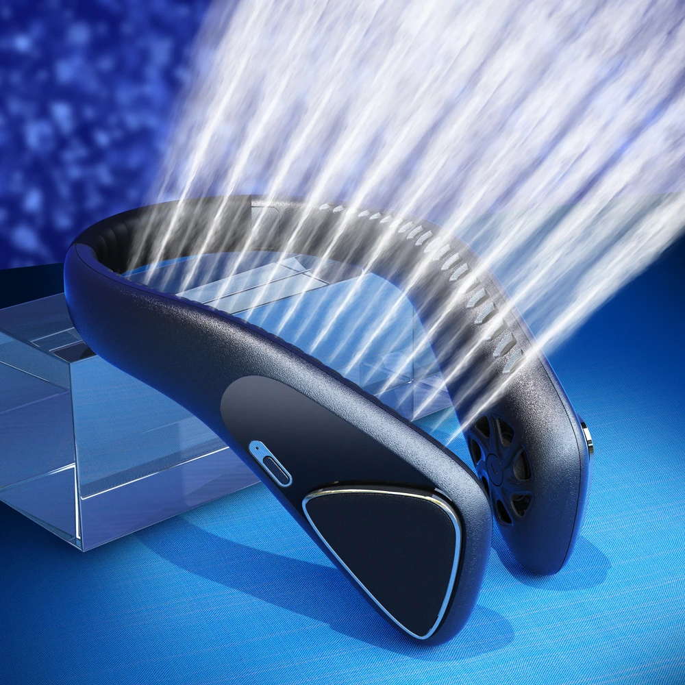 OEM Rechargeable 4000 mah neck fan Portable Wearable Free Bladeless For Outdoor Sports Fan Usb Mini Outdoor Electric Small Fans