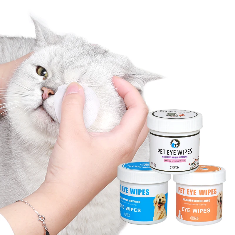 Wholesale 130 Pieces Pet Eye Wipes for Dog and Cat, Dog Eye Cleaning Wipes Ideal for Home or Travel Use