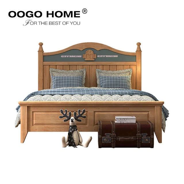 
New Products Durable Sturdy Solid Children Bed For Girls And Boys Wood Beds 