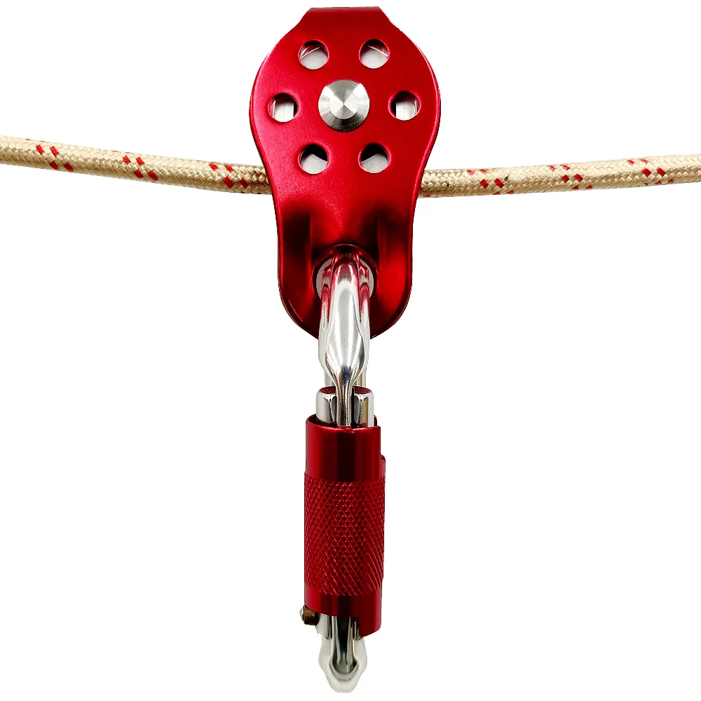 Outdoor rock climbing equipment towing portable goods retarder pulley block aluminium alloy pulley