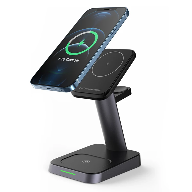Bidao Fashion Modern Wireless Charger 15w Qi Fast Charging 3 In 1