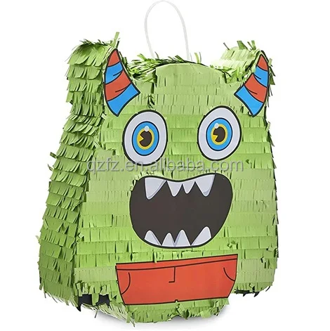 Зеленые Монстры Pinatas для детей, украшение для рождественской вечеринки