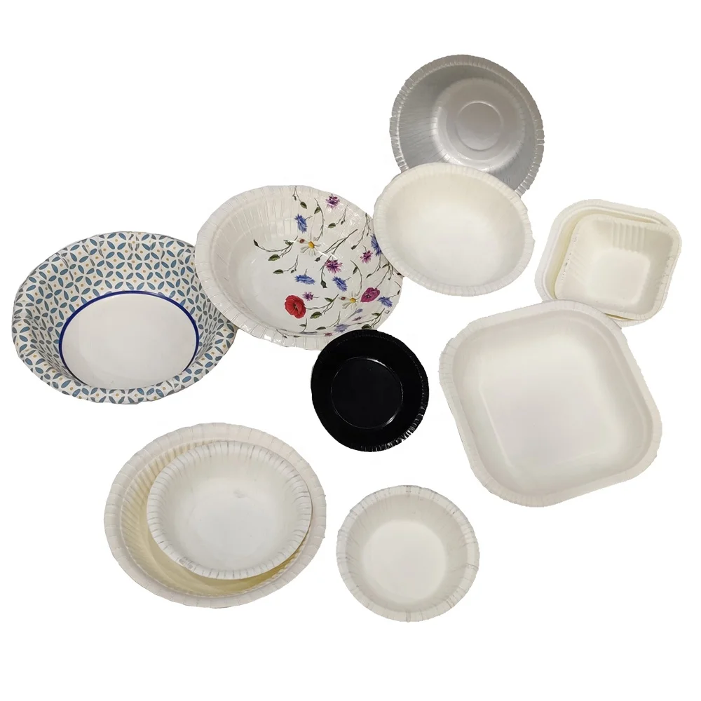 biodegradable microwave  disposable paper tray/container/box  plates making machine - 3 Compartment