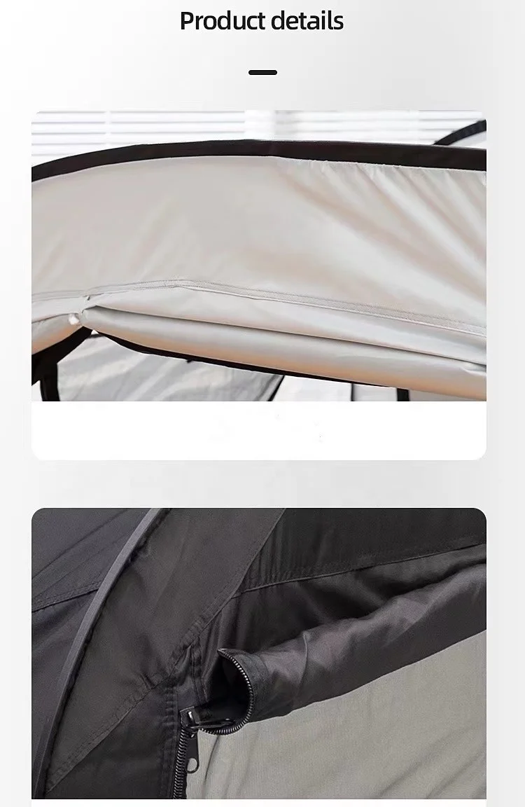 Silver Fabric Pop Up Bedding Sleeping Private Tent Indoor Outdoor Camping Anti Mosquito Portable Folding Tent