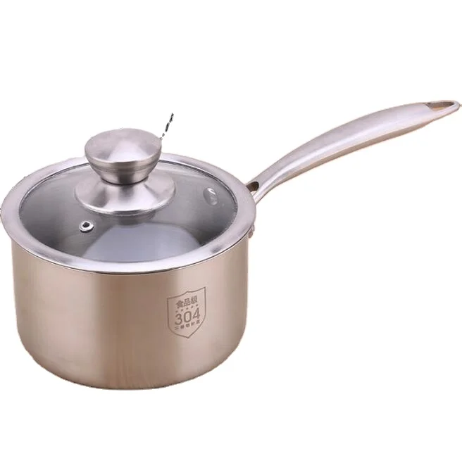 Cooking Pot Cookware Set Glass Lid Stainless Steel non stick Christmas Space Mirror Business Party Halloween Gifts Travel Beer