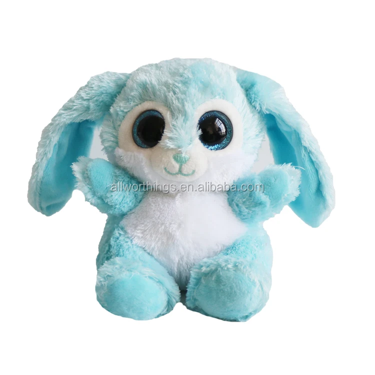 Factory direct sale pelucia doll green big eyes rabbit plush toy stuffed animal