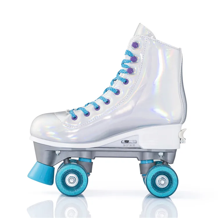 Hot Sale Style Low Price Double Row Flashing Wheel Color Block Shock-Absorbing Skate