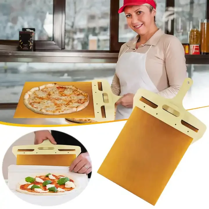 Sliding Pizza Peel That Transfers Pizza Perfectly, Wood Pizza Spatula Paddle, Accessory for Pizza Ovens