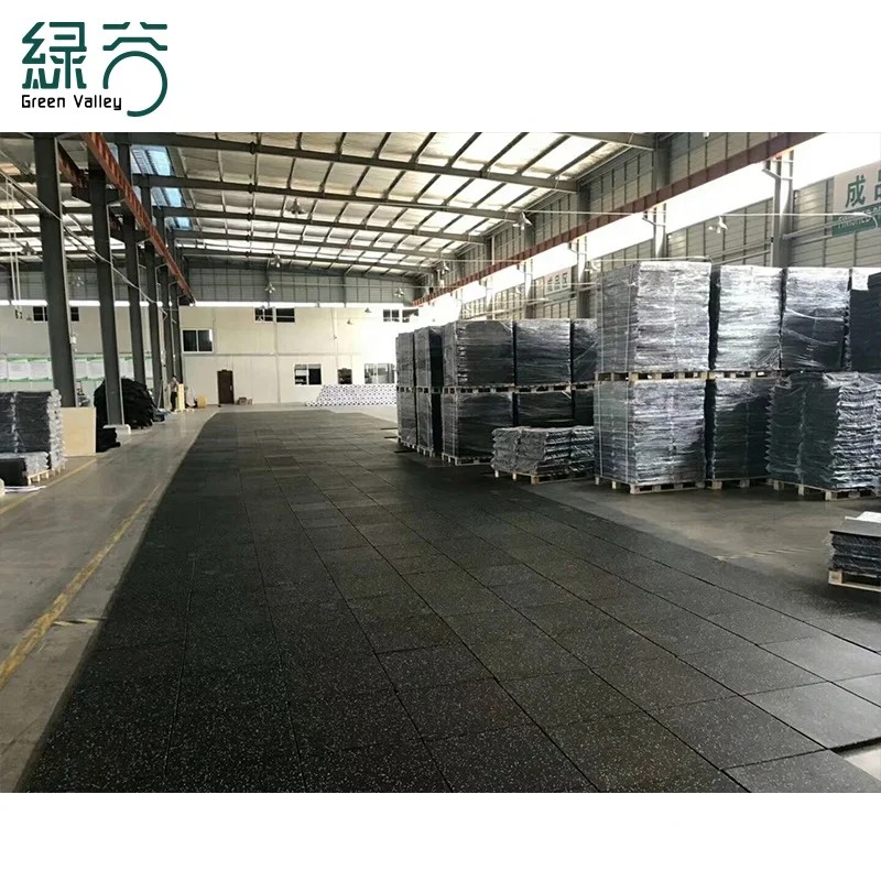 recycled gym floor rubber mat 20mm Interlocking rubber mats