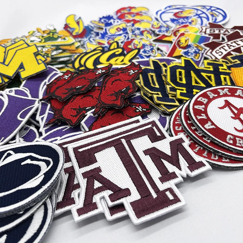 New design American College football teams Iron On Tcu Horned Frogs Patch Custom Colorado State Rams Embroidery Patches