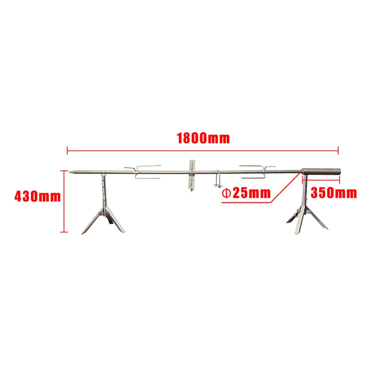 Factory wholesale custom Heavy Universal Hog Lamb Turkey Complete Grill Rotisserie Spit Charcoal Rod Motor Kit