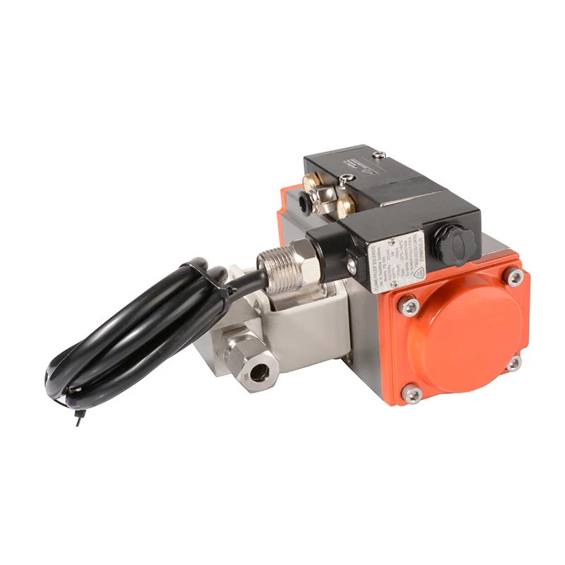 Stainless Steel 6000psi Pneumatic Compression Ball Valve with Explosion Proof Coil