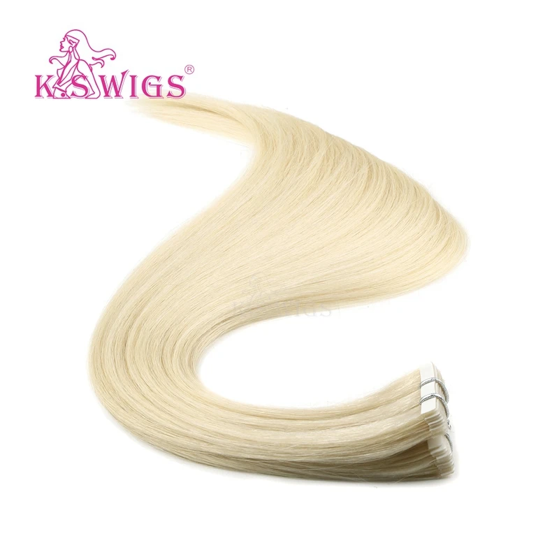 
K.S WIGS 20 Inch Love Line Light Color tape hair extensions curly wavi hair extens tape clip tape hair extension 