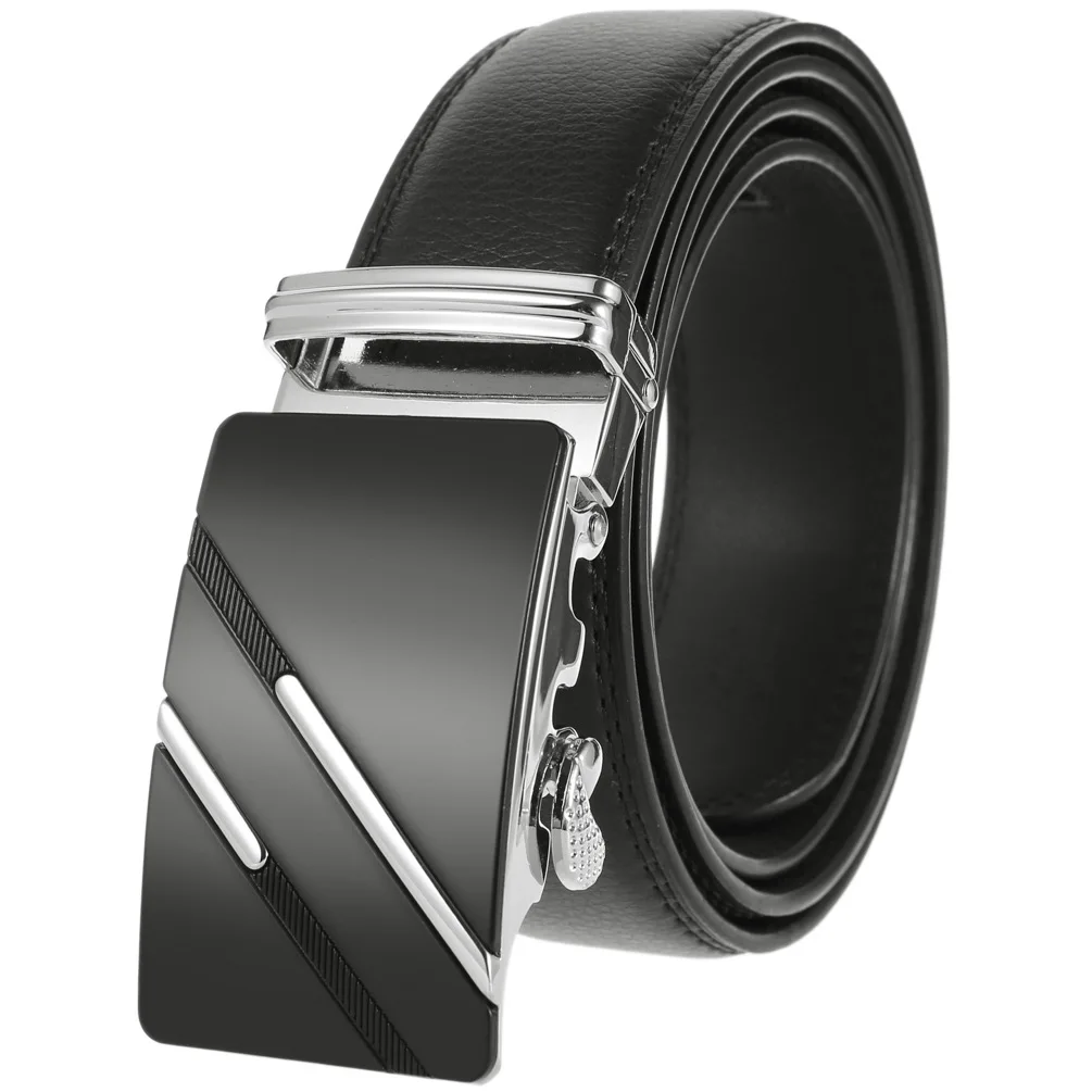 Factory OEM Professional Custom ALFA Adjustable Automatic Ratchet Buckle Men Leather Belt