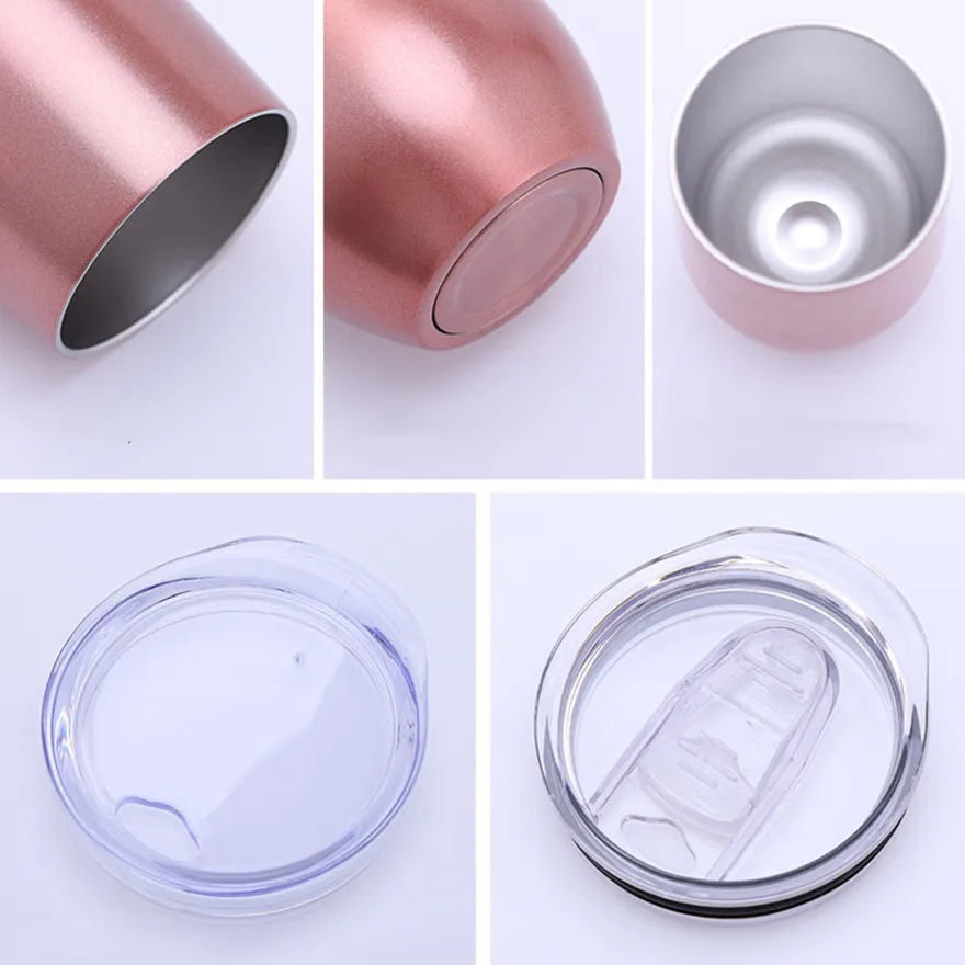 In Stock 12 Colors Hot Stainless Steel Tumbler 12OZ Egg Shaped Mug Double Wall Insulated Wine Tumbler Mug With Custom Logo