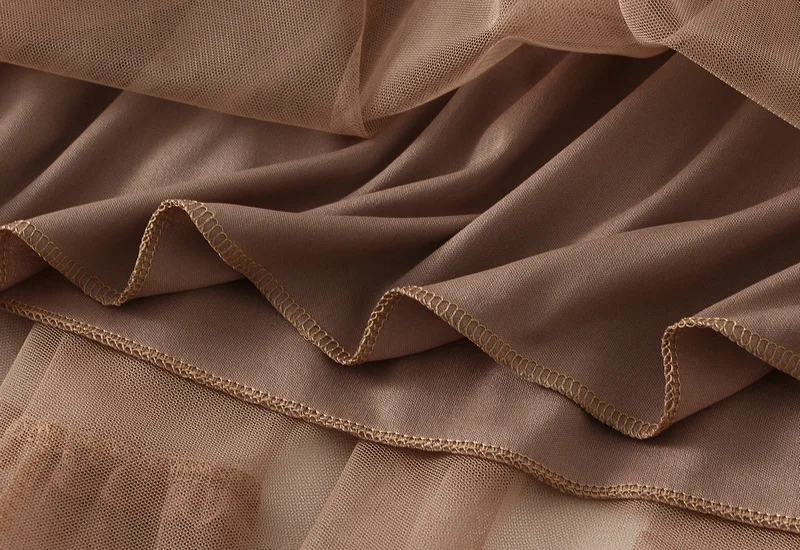 High Waist Sweet Patchwork Lace Tulle Skirt For Women