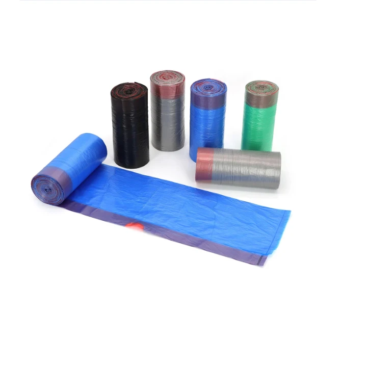 Environmentally friendly biodegradable plastic can be composted biodegradable drawstring garbage bag roll