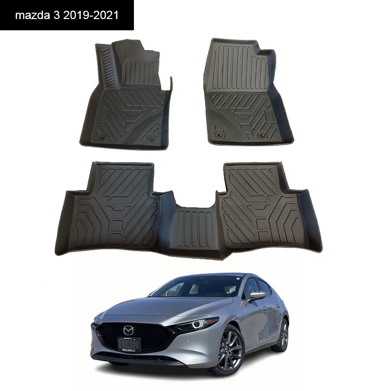 Factory Direct Sales Hard Wearing Luxury Tpe Car Floor Mats Wash Paper for Mazda 3 2019-2021