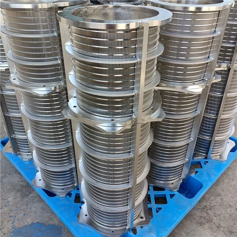 BTOSLOT Wedge Wire Stainless steel Waste water dewatering Screw Press Rotary Filter Drum Screen