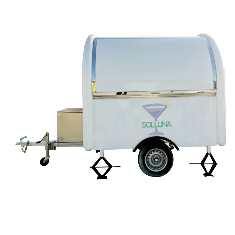 American best-selling catering trailer, closed mobile kitchen trailer with 3+1 sink, waffle retail kisok  fast food cart