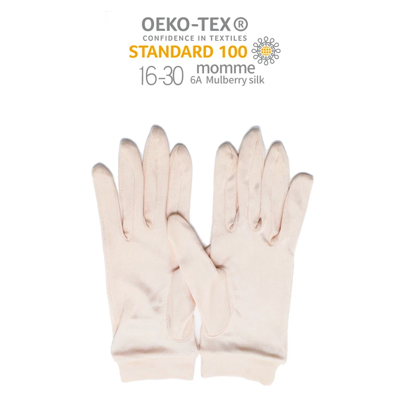 Hot Selling Natural Mulberry Silk Gloves Satin Silk Gloves for Anti Bacteria