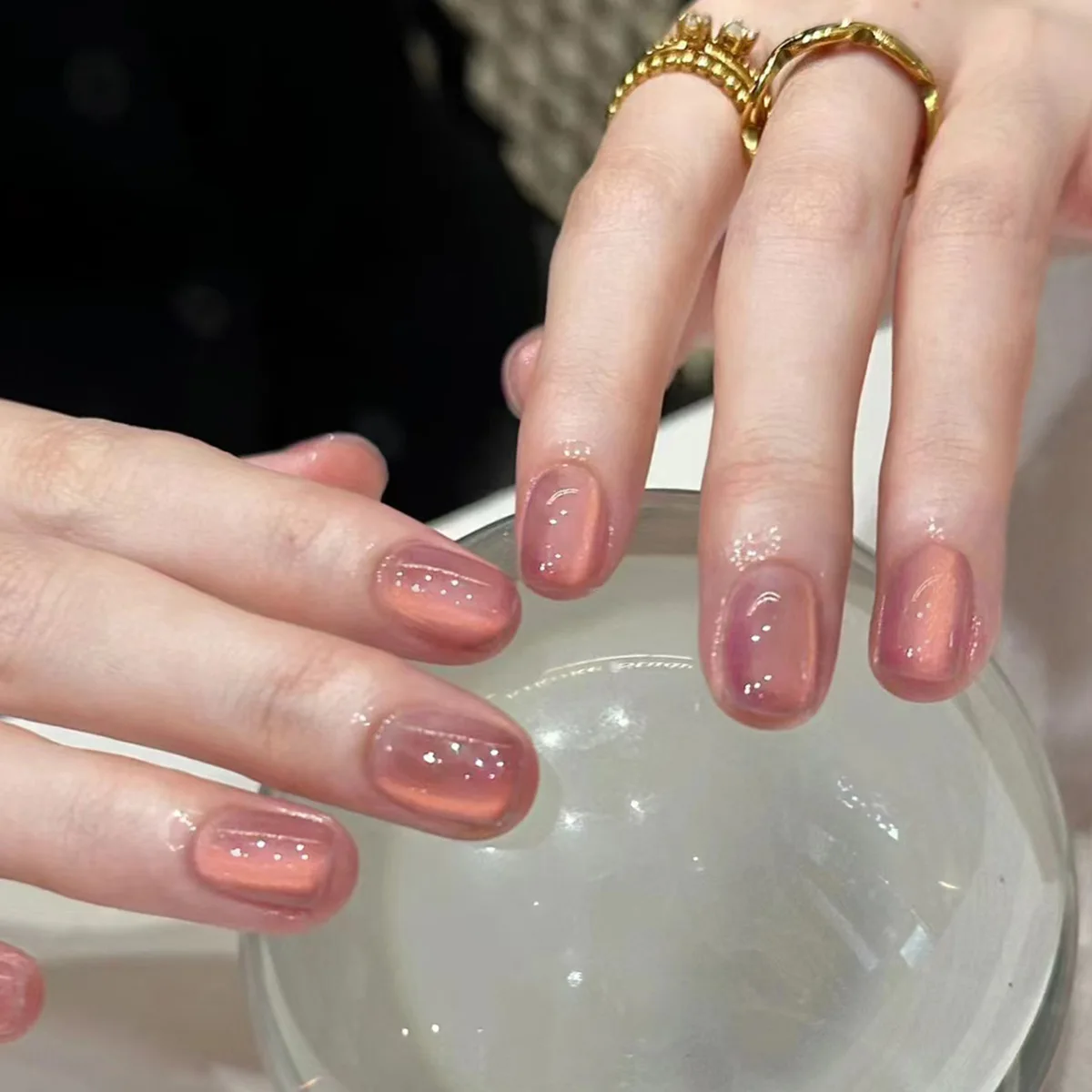 Wholesale Press on Nails Medium Win Nails with Glue artificial fingernails Cat Eye Almond Reusable False Nails