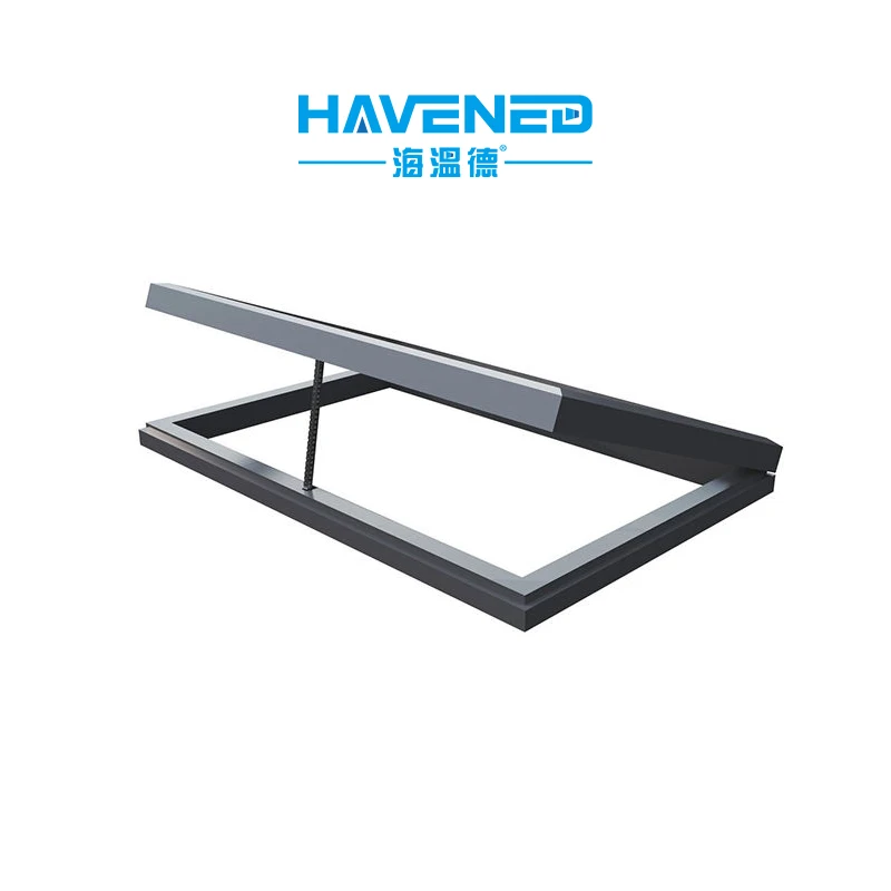 Customized Roof Skylight Insulating Double Glass Top Flat Roof Tempered Glass Ventilation Aluminium Loft Skylight Windows