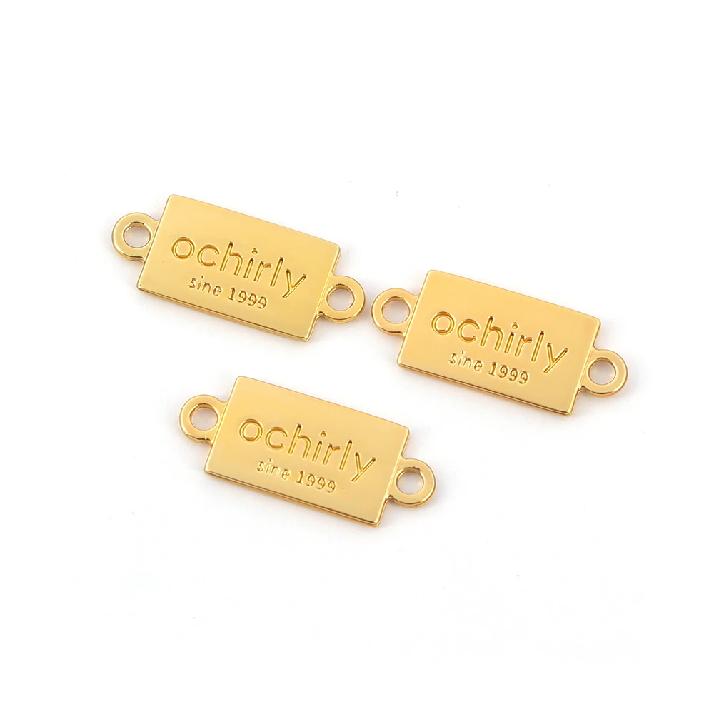 Environmental Brand Metal Logo Engraved Plate Tags Clothing Sewing Custom Metal Label for Garment