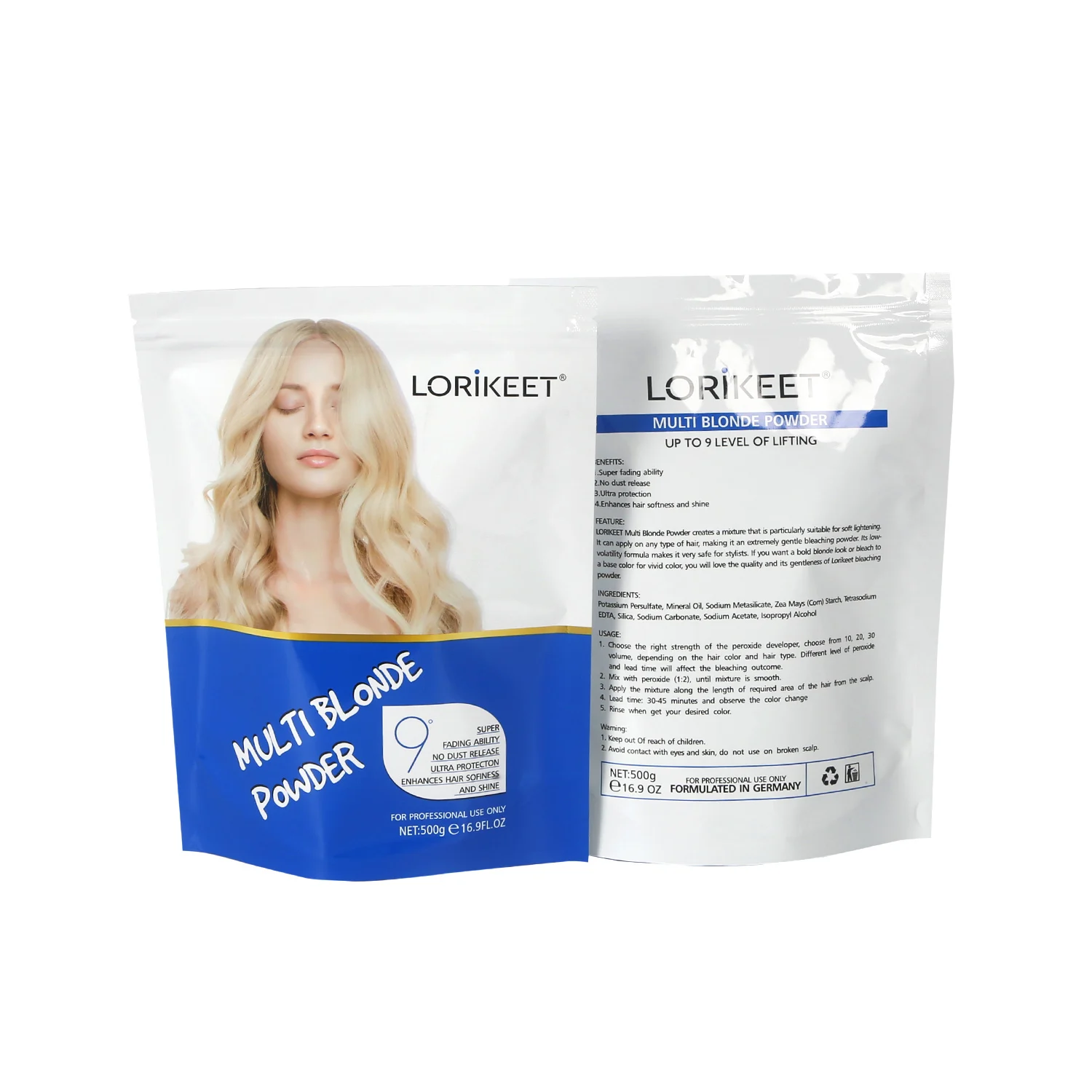 Crystal Clear Platinum Cream Fomulation 9 Level Lift Hair Lightener Bleaching cream Hair Lightening Cream