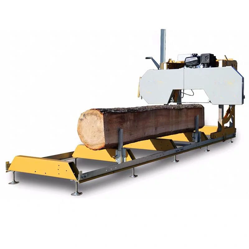 Gasoline Engine Portable Horizontal Band Sawmill