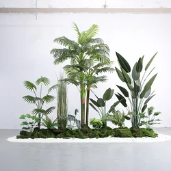 garden sets Sansevieria&California Palmetto set  home decor  indoor Decoration art sets   Artificial Plant